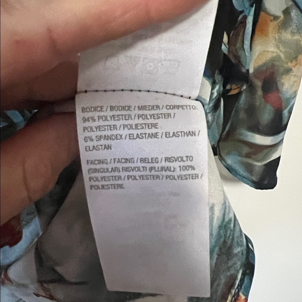 Attitudes by Renee Multicolor Floral V-Neck Blouse - Picture 7 of 7